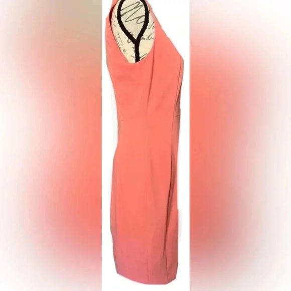 Calvin Klein Sheath Scuba Peach Dress Size 8 - Picture 4 of 9